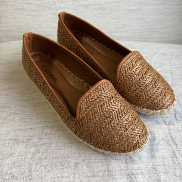 CREPUSCOLO Woven Espadrille Slip on Loafers Size 5.5 EUR 36 Preppy - Picture 1 of 12